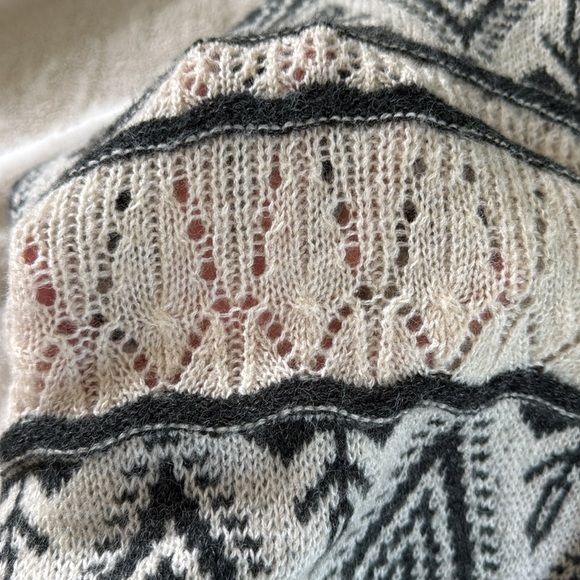 Sundance | Brixen Knit Sweater | Cream & Black | size M - Picture 6 of 6